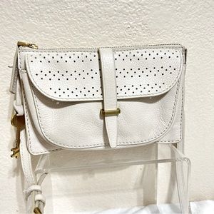 Fossil leather crossbody